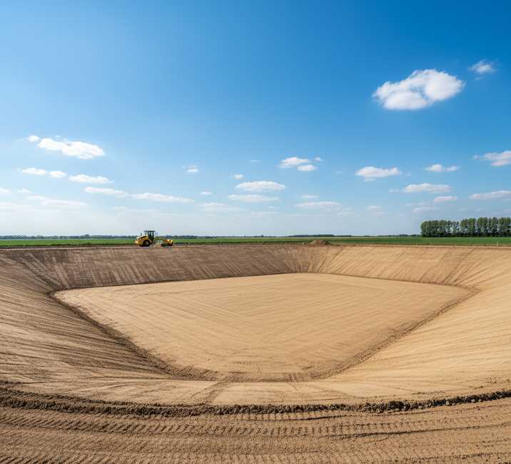 New excavation site for lake construction